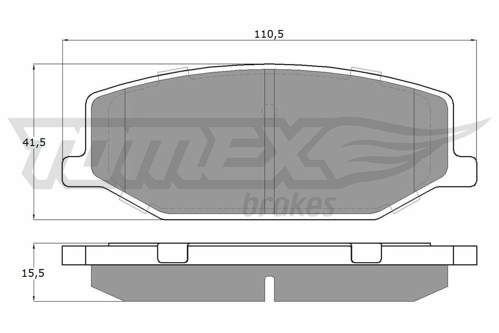 Sada brzdových destiček, kotoučová brzda TOMEX Brakes